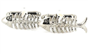 Silver Fishbone Cufflinks
