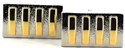 Rectangular Cufflinks with 4 Stripes