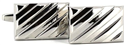 Diagonal Line Rectangular Cufflinks