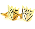 Gold Decepticons Transformers Cufflinks