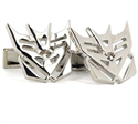Silver Decepticons Transformers Cufflinks