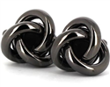 Black Smooth Triple Knot Cufflinks