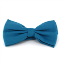 Turquoise Herringbone Cotton Bow Tie