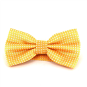 Yellow Bow Tie with White Dots