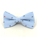 Light Blue Anchor Bow Tie