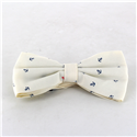 Light Beige Anchor Bow Tie