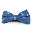 Light Denim Anchor Bow Tie