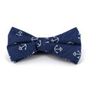 Dark Denim Anchor Bow Tie