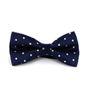 Blue Bow Tie with White Polka Dots