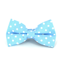 Blue Bow Tie with White Polka Dots