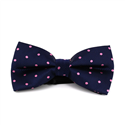 Blue Bow Tie with Pink Polka Dots