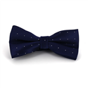 Midnight Blue Bow Tie with Shimmering Dots