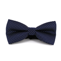 Blue Bow Tie with Dots and Checks