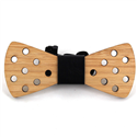 Bamboo Perforated Bow Tie with Leather