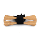 Hollow Bamboo and Leather Bow Tie