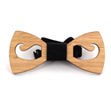 Bamboo Hollow Mustache Bow Tie