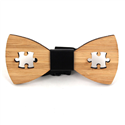 Puzzle Hollow Bamboo Bow Tie
