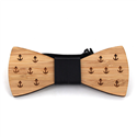 Bamboo Bow Tie with Mini Anchors