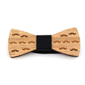 Bamboo Mini Mustache Bow Tie