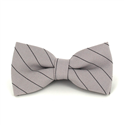 Beige Bow Tie with Black Stripes