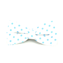 White Bow Tie with Blue Polka Dots