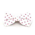White Bow Tie with Orange Polka Dots