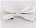 White Bow Tie with Shimmering Dots