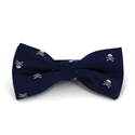 Dark Blue Skull Bow Tie