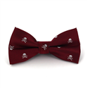 Burgundy Skull Bow Tie