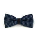 Blue Cheviot Check Bow Tie