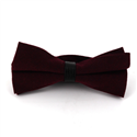 Burgundy Cheviot Bow Tie
