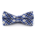 White, Blue, and Black Checkered Bow Tie