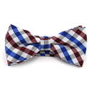 White, Blue, and Red Checkered Bow Tie