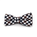 White, Brown, and Black Checkered Bow Tie