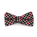 White, Red, and Black Checkered Bow Tie