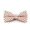 White and Red Checkered Bow Tie