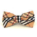 Beige Tartan Bow Tie I