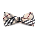 Beige Scottish Check Bow Tie II