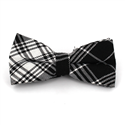 Black and White Tartan Bow Tie