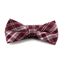 Maroon and Pink Tartan Bow Tie