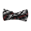 Black and White Tartan Bow Tie