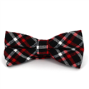 Black and Red Tartan Bow Tie