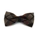 Tartan Plaid and Leather Bow Tie