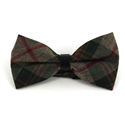 Tartan Plaid and Leather Bow Tie