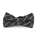 Grey and White Checkered Bow Tie