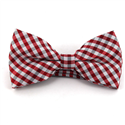 Red and White Gingham Bow Tie