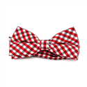 Red and White Gingham Bow Tie