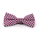 Violet and White Gingham Bow Tie