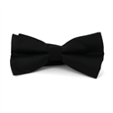 Black Herringbone Bow Tie