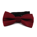 Red Herringbone Bow Tie
